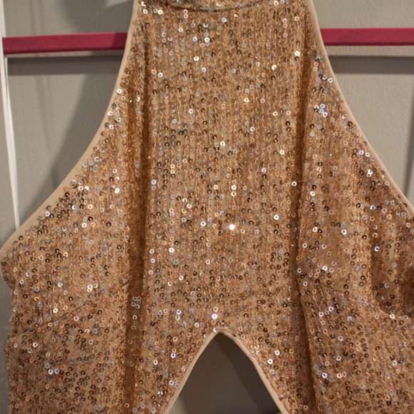 Sequin Flapper Dress - halter top - Picture 2 of 4